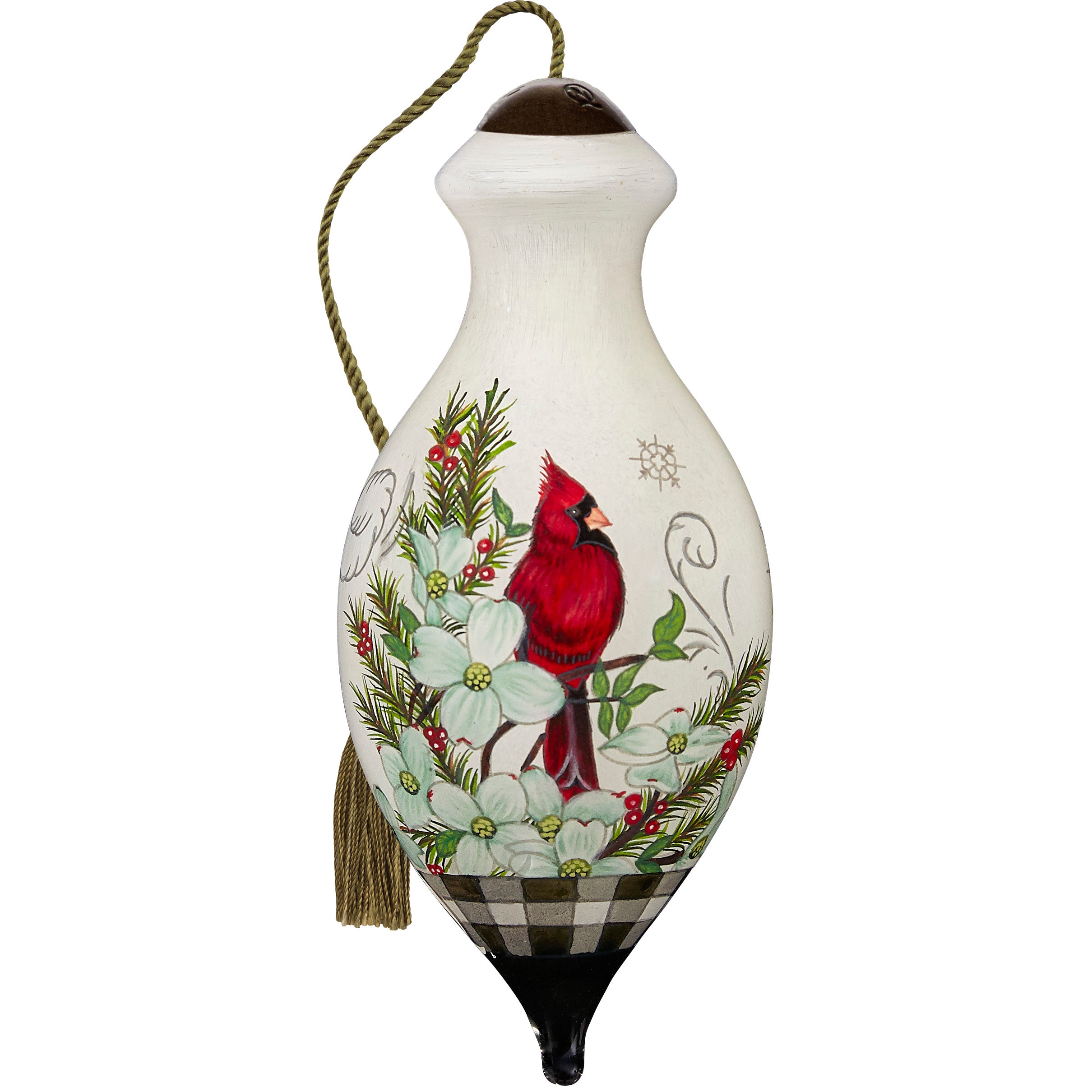 Regal Winter Cardinal Ornament