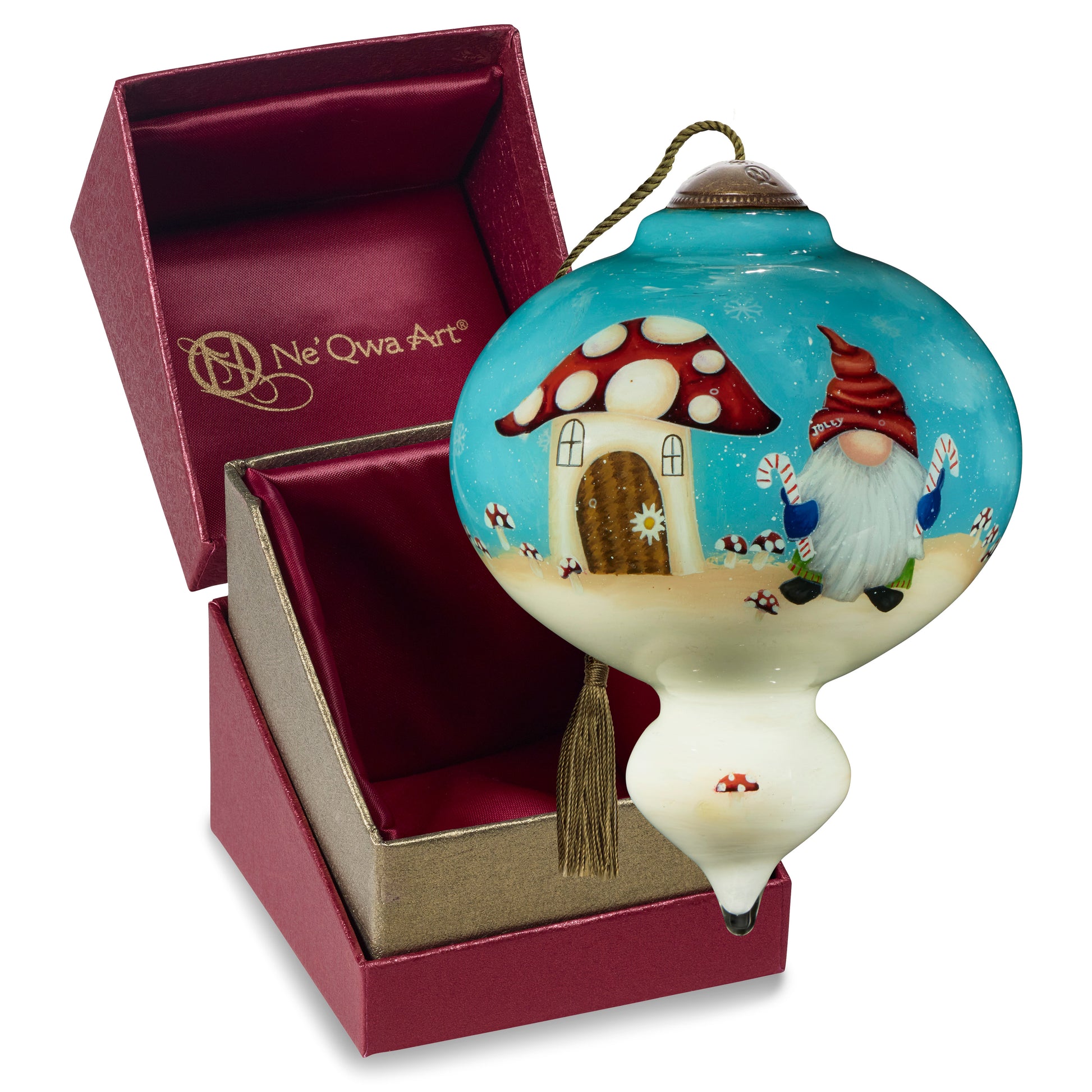 Seasons Greetings From Our Gnome To Yours Ornament